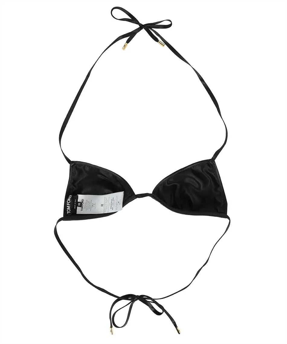 Sequin-Embellished Triangle Bikini Top
