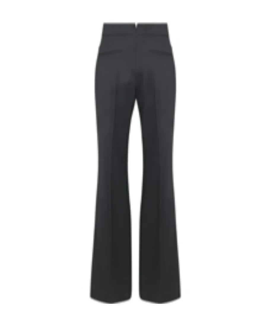 High-Waist Flared-Leg Trousers