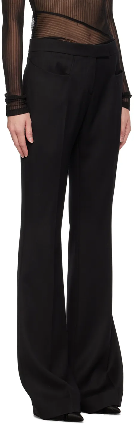 High-Waist Flared-Leg Trousers