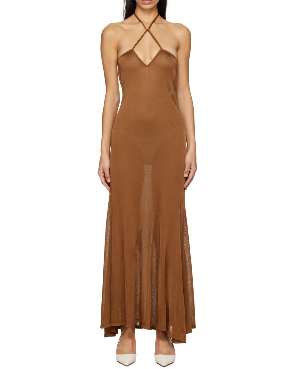 Sleeveless Open Back Maxi Dress