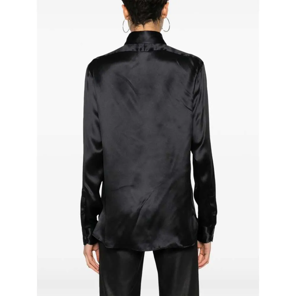Pintuck-Detailed Long-Sleeved Shirt