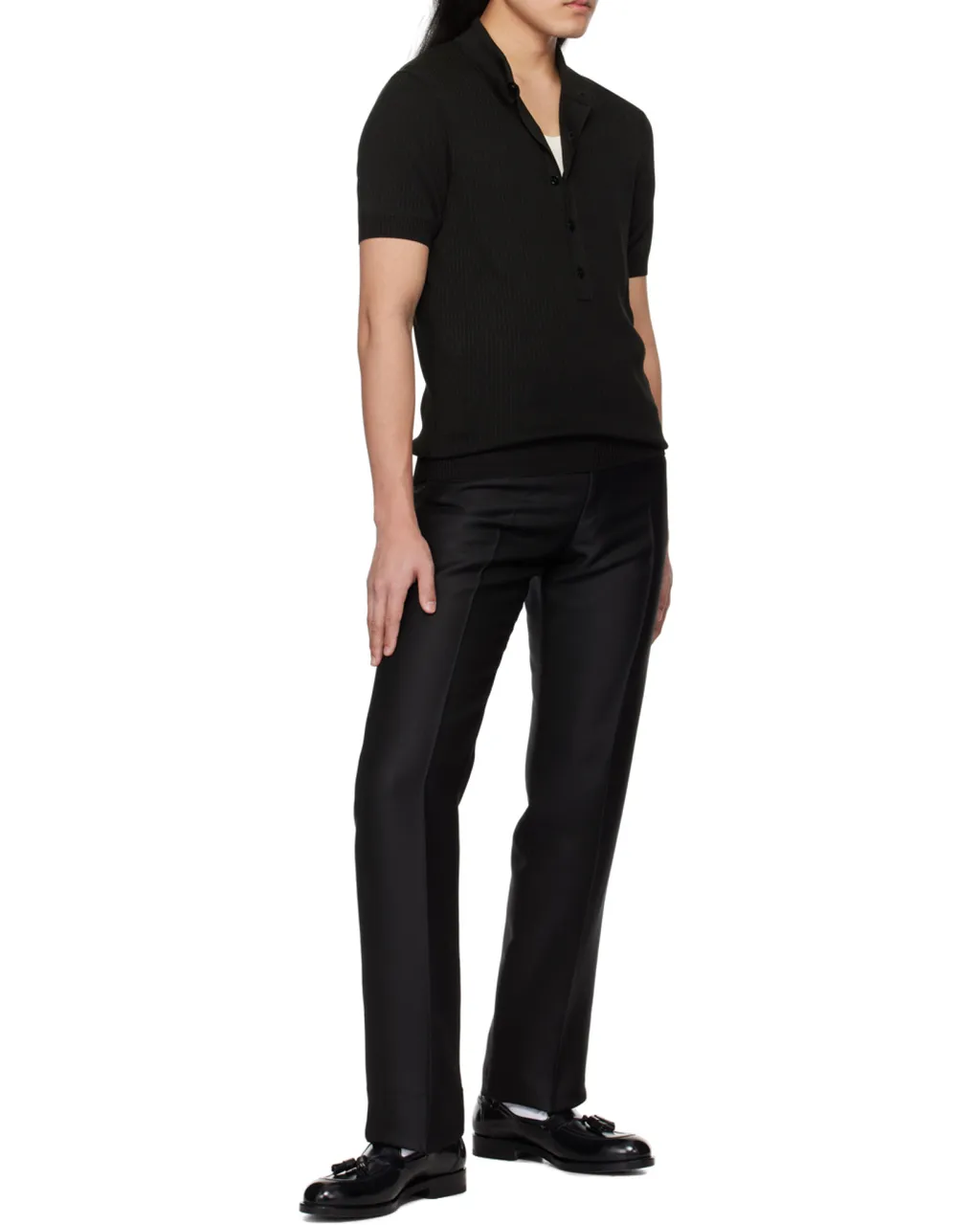 Wide Ribbed Polo Shirt