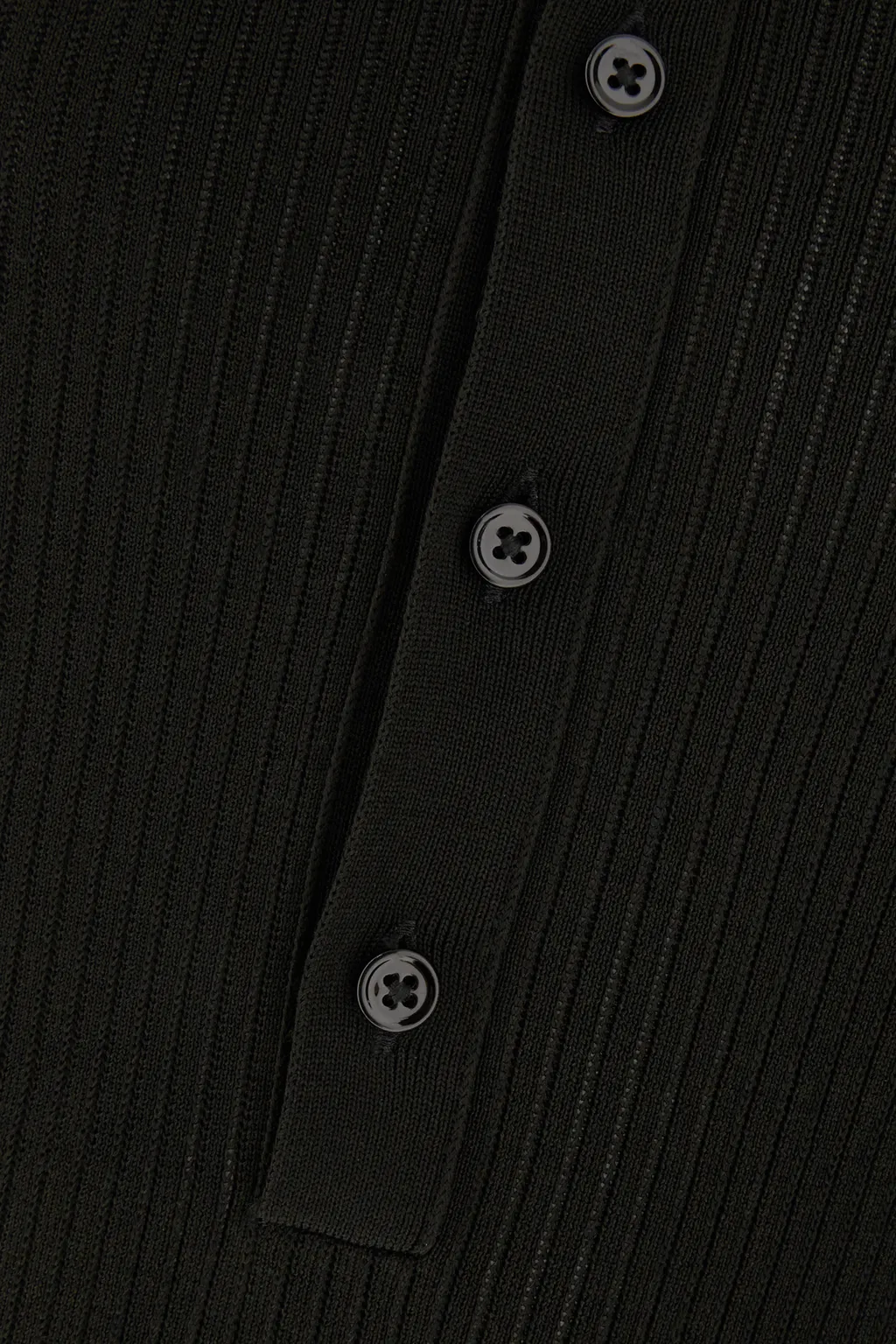 Wide Ribbed Polo Shirt