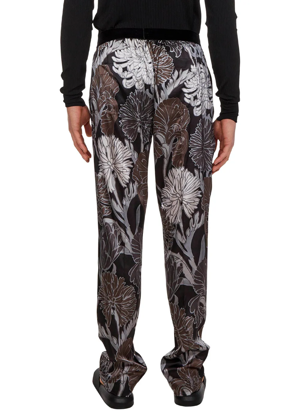 Floral-Printed Flared Trousers