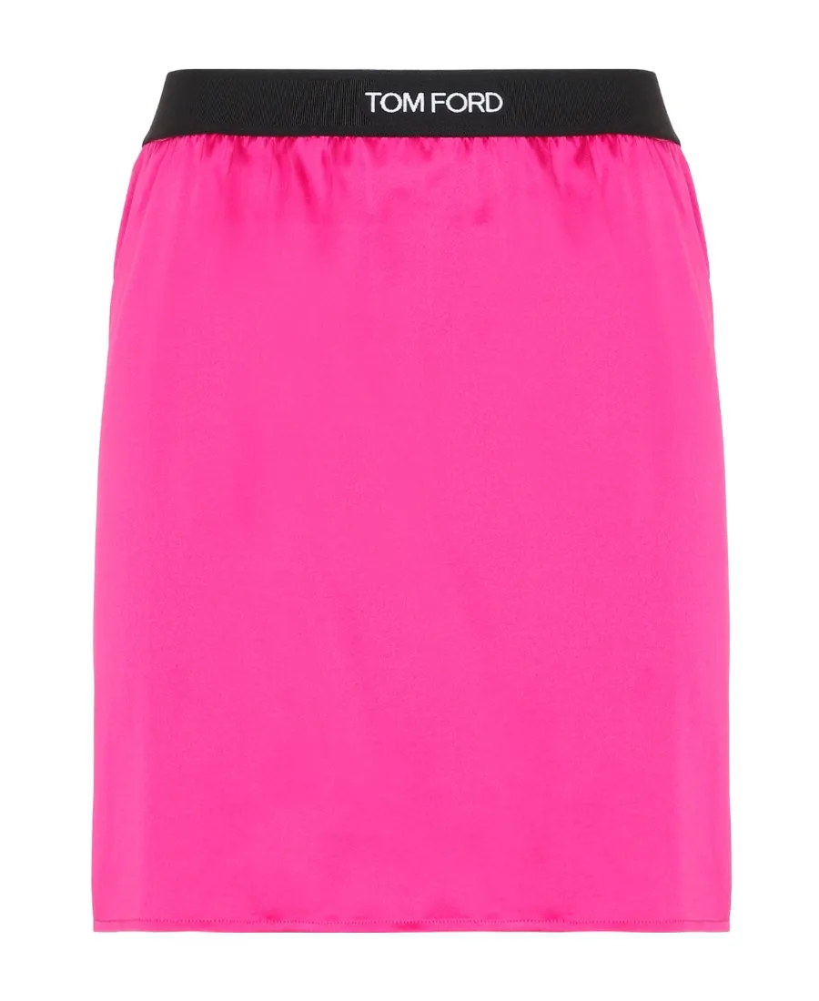 Logo-Waistband Mini Pencil Skirt