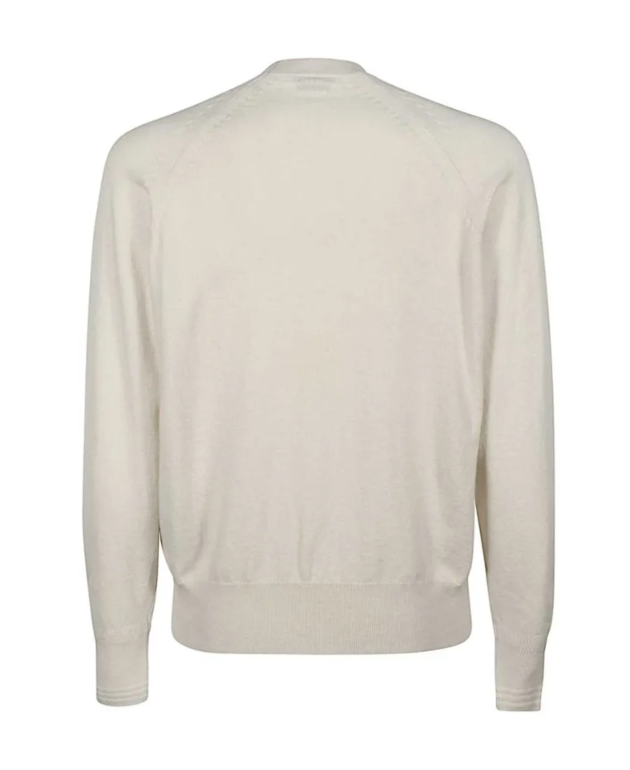 Round-Neck Knitted Pullover