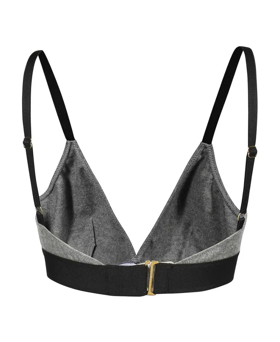 Logo-Underband Cashmere Triangle Bra