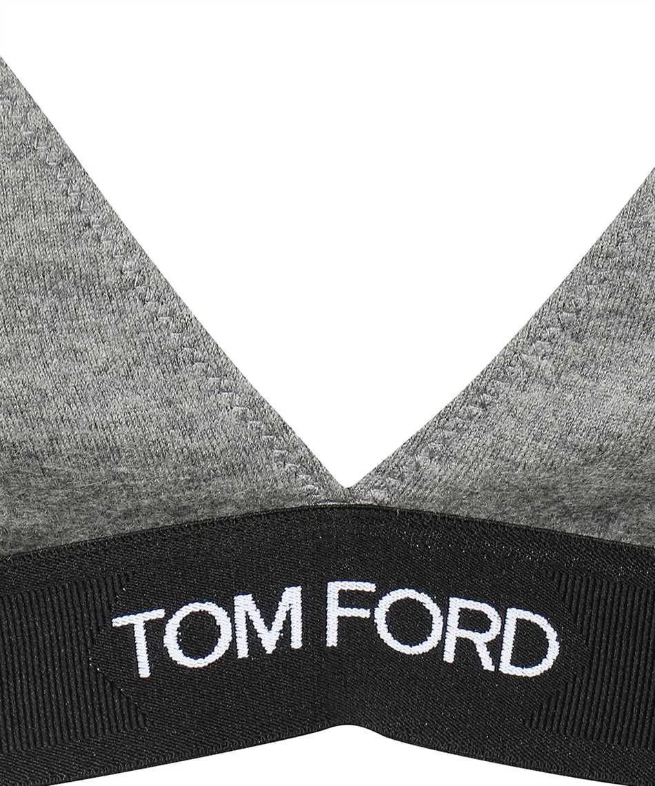 Logo-Underband Cashmere Triangle Bra