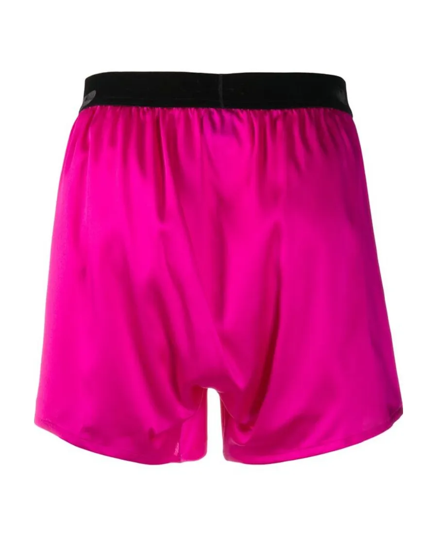 Logo-Waistband Stretched Satin Boxers