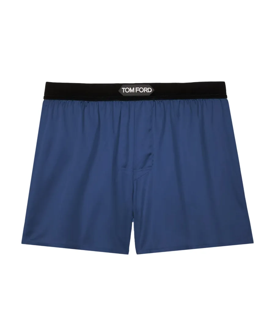 Silk-Blend Logo-Waist Boxers