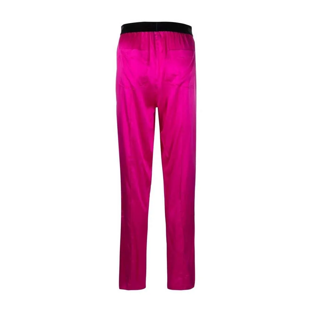 Logo Waistband Satin Pajama Trousers