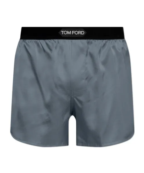 Logo-Waistband Silk-Blend Boxer Shorts