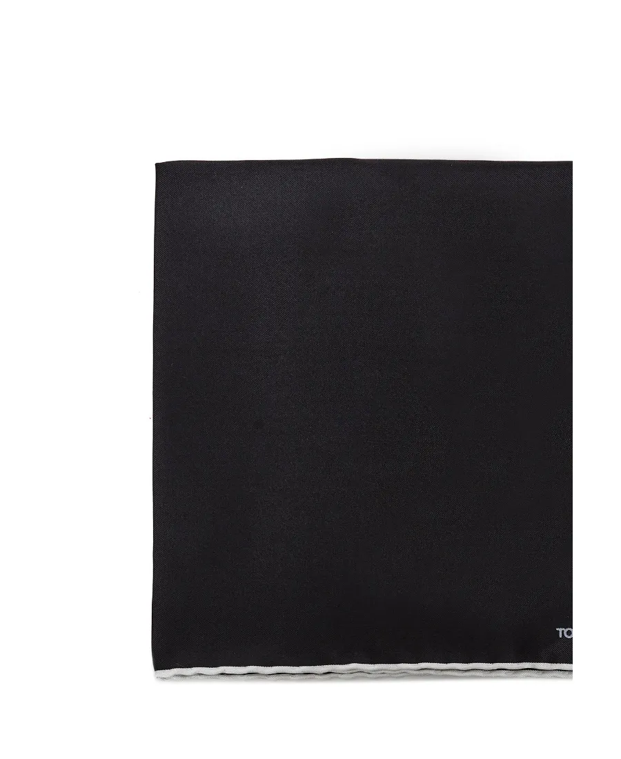 Embroidered Square Scarf With Logo
