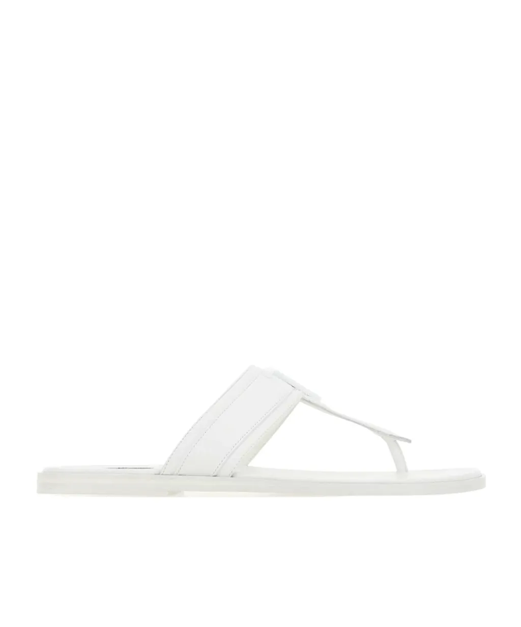 Logo Plaque Thong Sandals