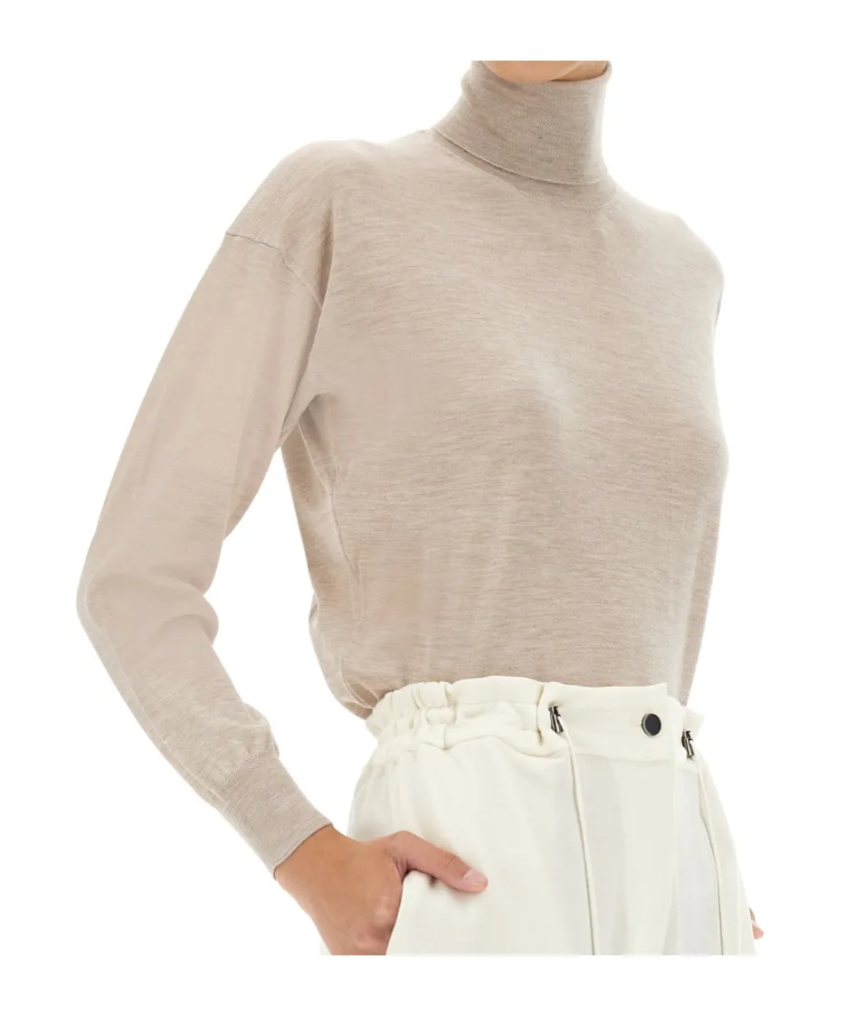Turtleneck Long-Sleeved Knit Jumper