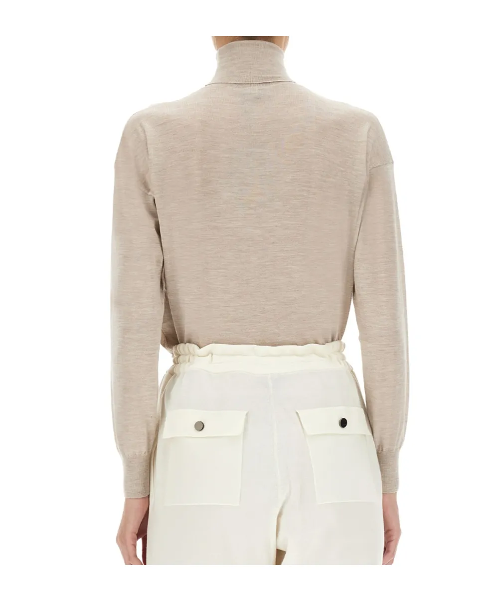 Turtleneck Long-Sleeved Knit Jumper