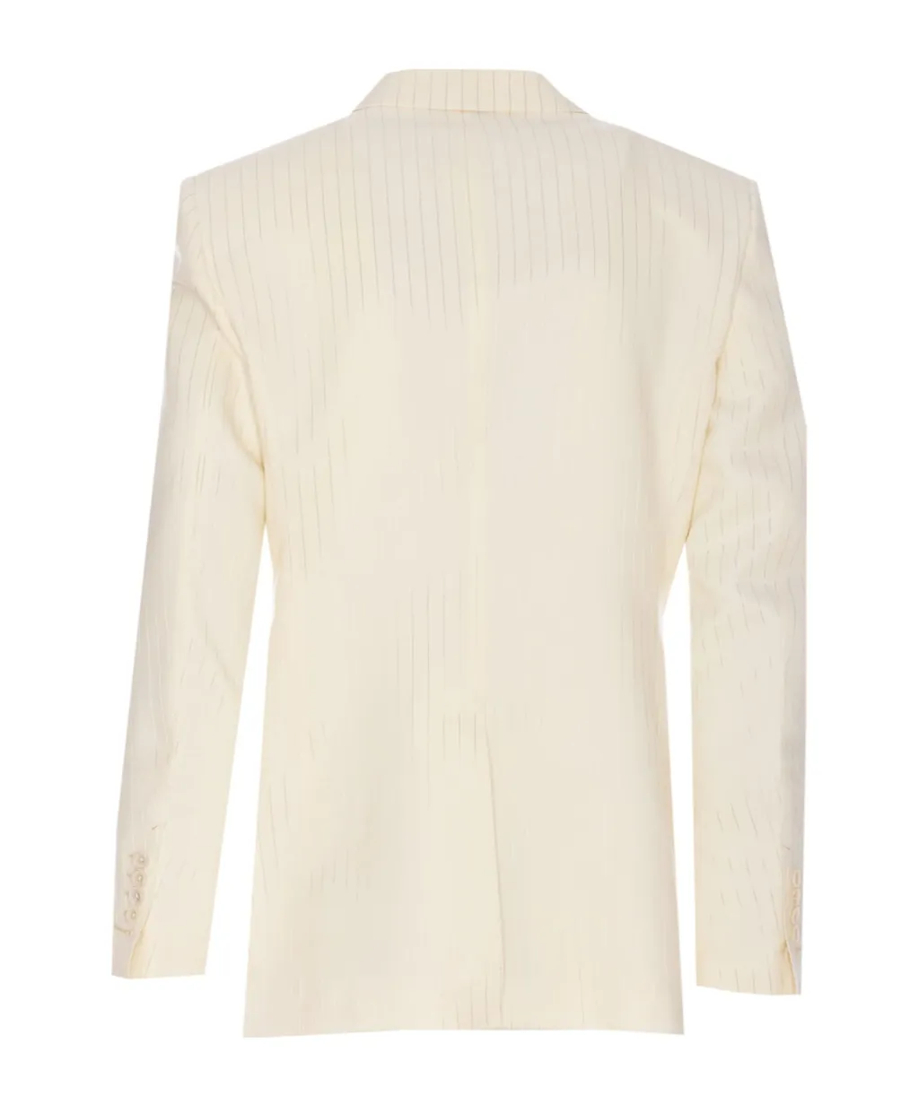 Double Breasted Organza Lurex Jacket