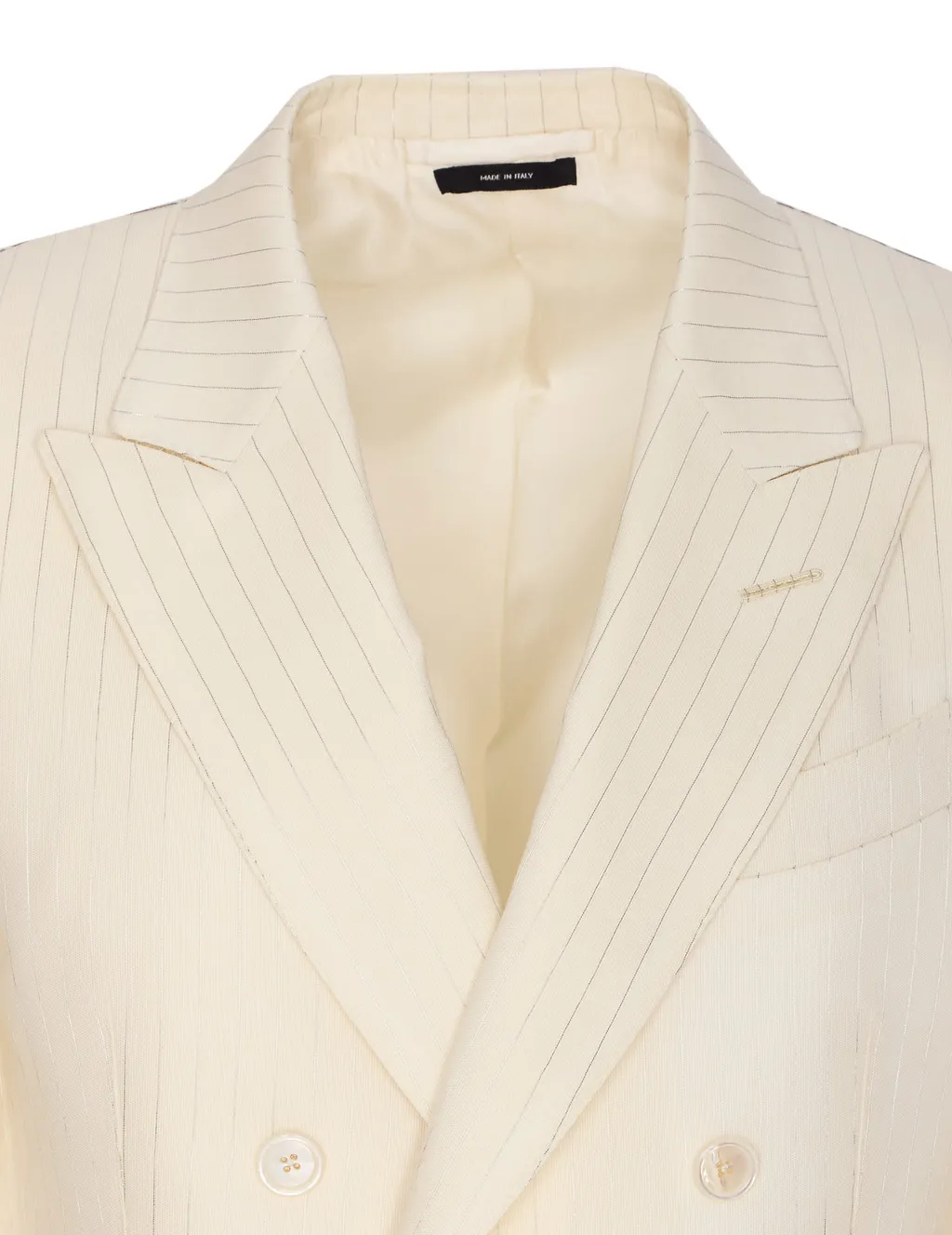 Double Breasted Organza Lurex Jacket