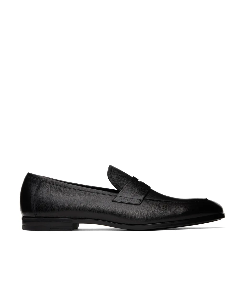 Supple Grain Leather Sean Penny Loafers