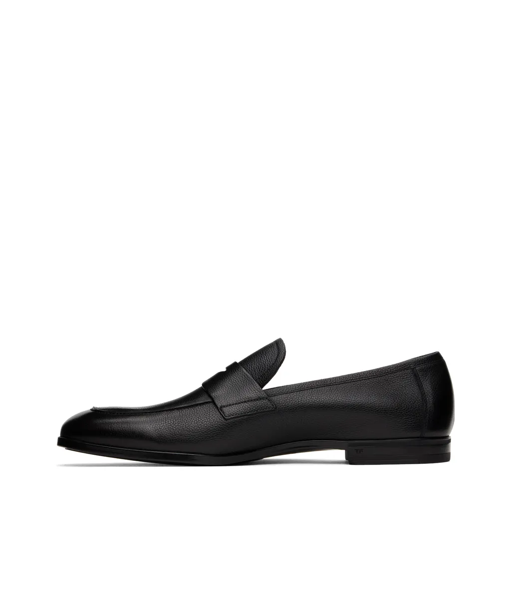 Supple Grain Leather Sean Penny Loafers