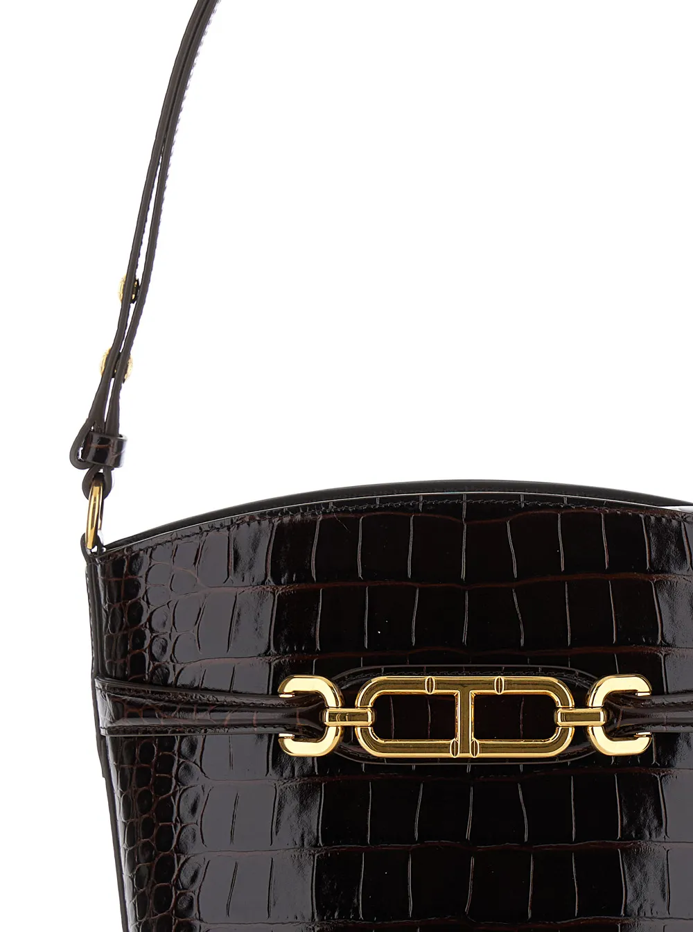 Shiny Embossed Medium Bucket Bag