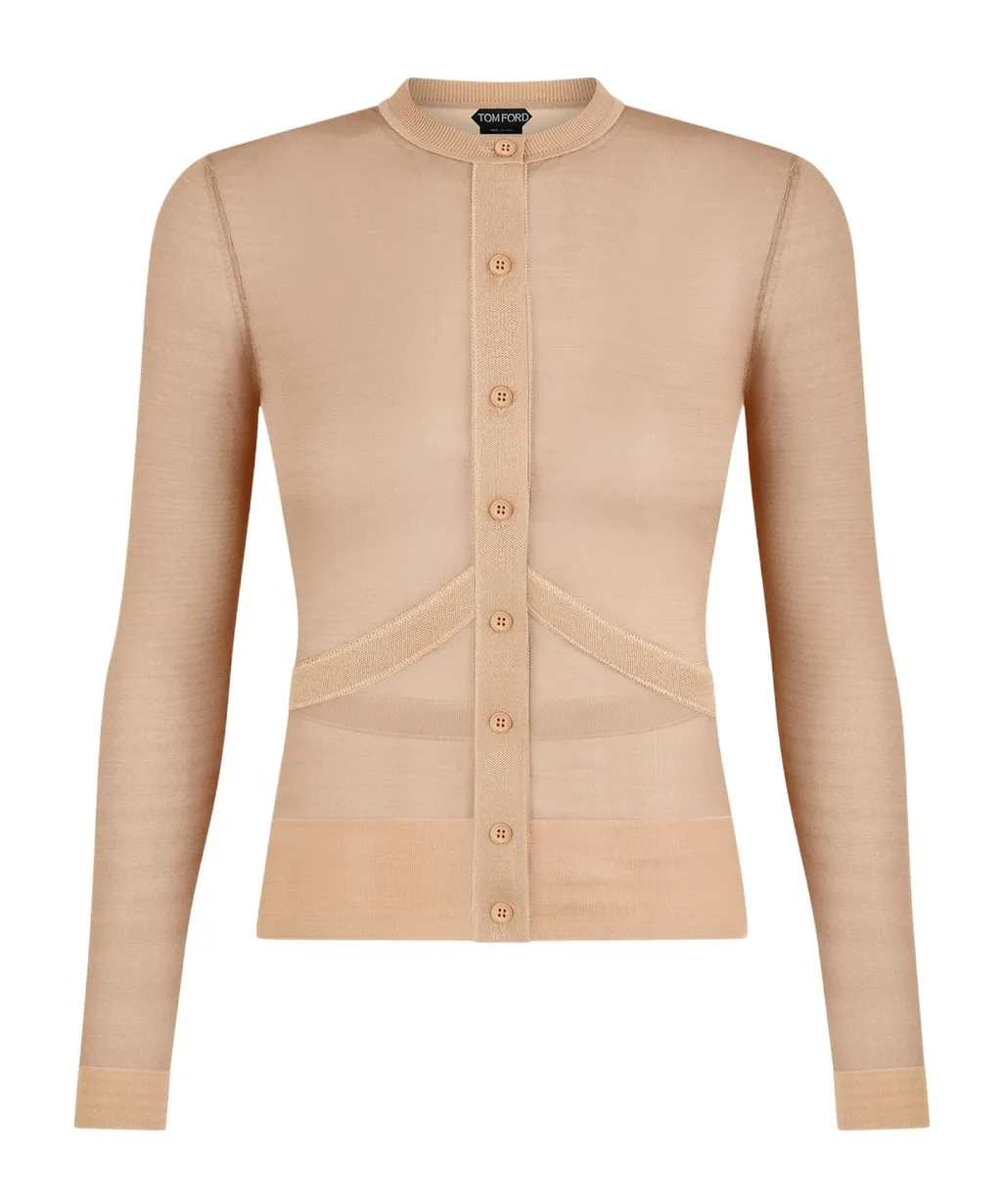 Crew Neck Cardigan Sweater