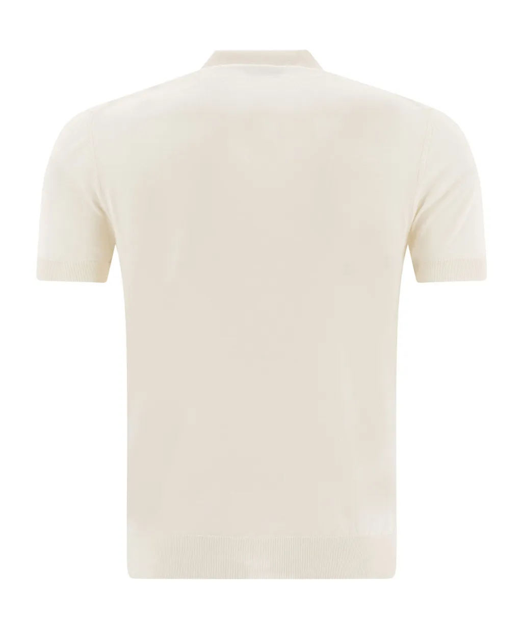 Short-Sleeved Knitted Polo Shirt