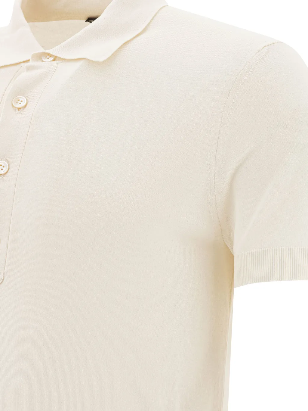 Short-Sleeved Knitted Polo Shirt