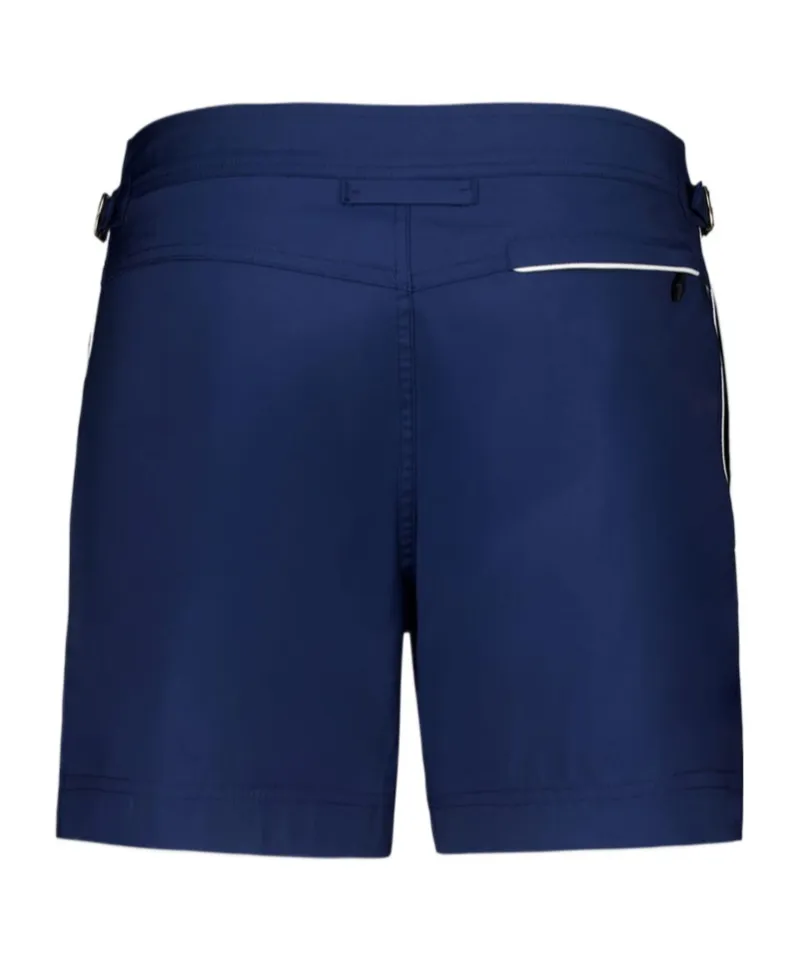 Piped-Trim Swim Shorts