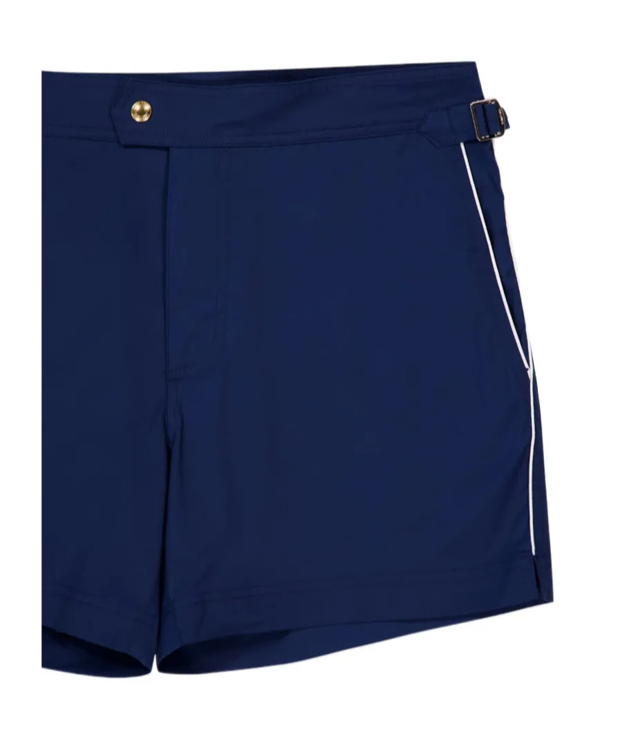 Piped-Trim Swim Shorts