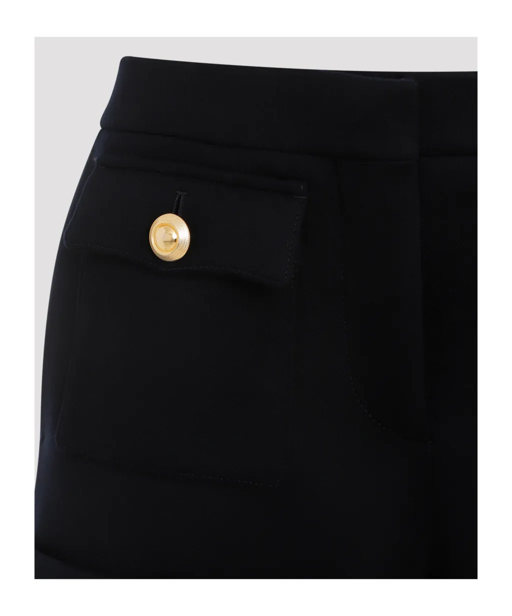 Button Embellished Bermuda Shorts