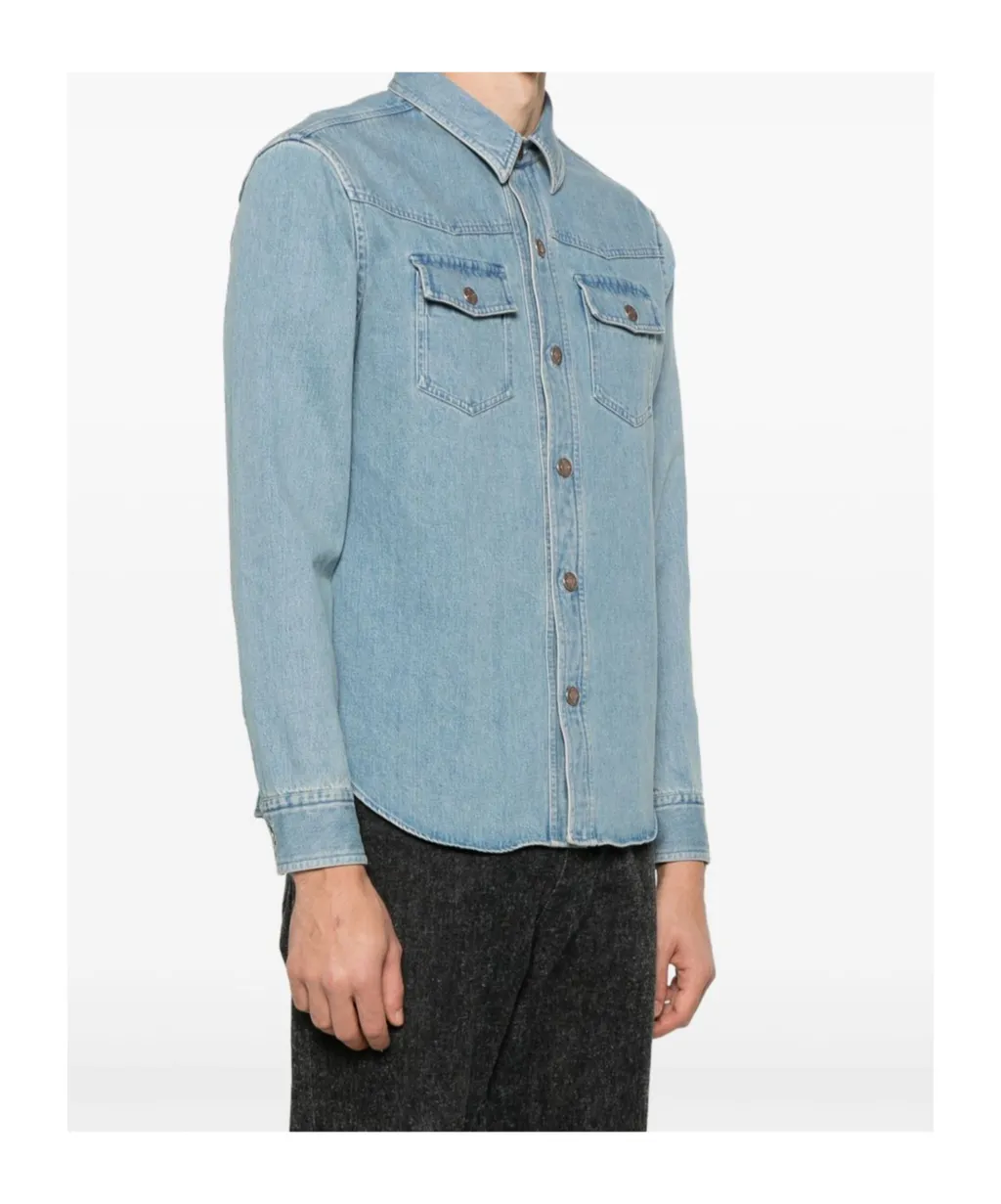 Button-Up Denim Shirt