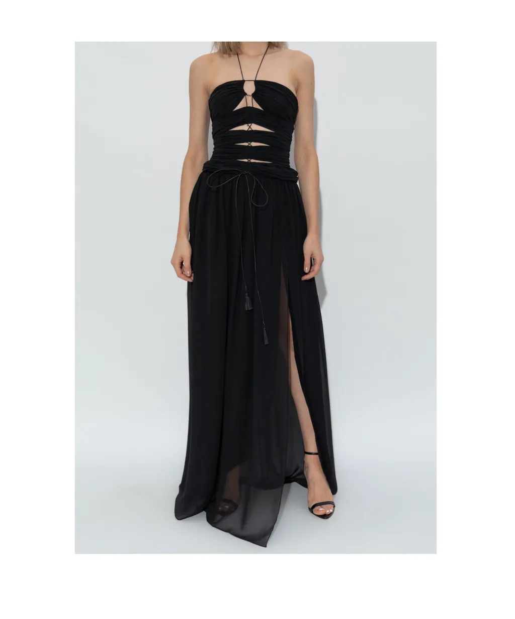 Cut-Out Strapless Maxi Dress