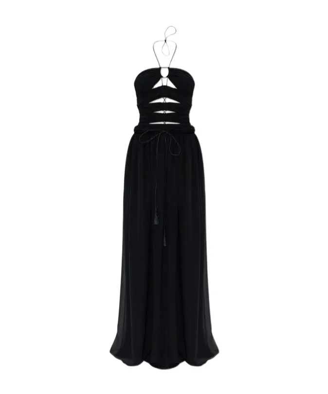 Cut-Out Strapless Maxi Dress