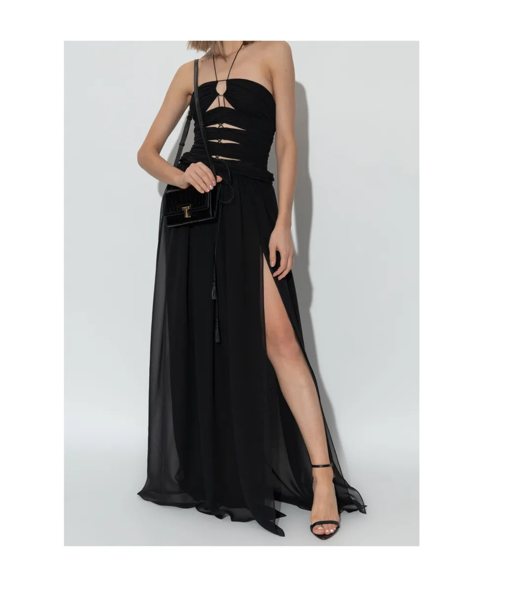 Cut-Out Strapless Maxi Dress