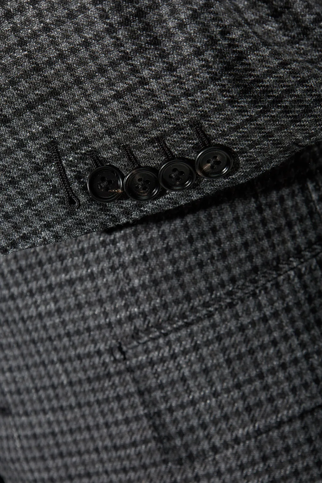 Single-Breasted Houndstooth Blazer