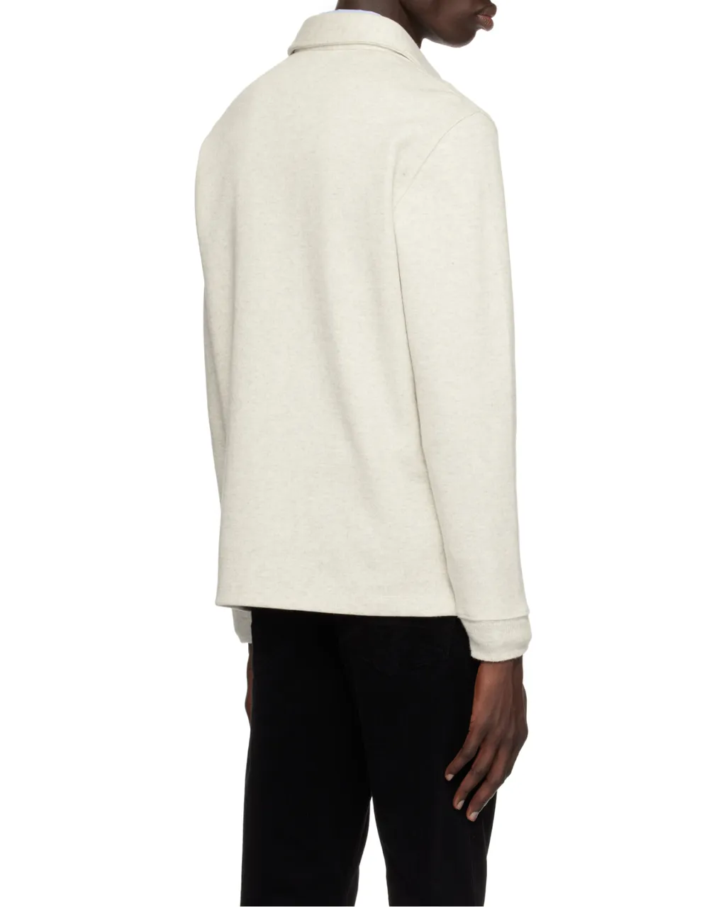 Long-Sleeved Knitted Polo Shirt