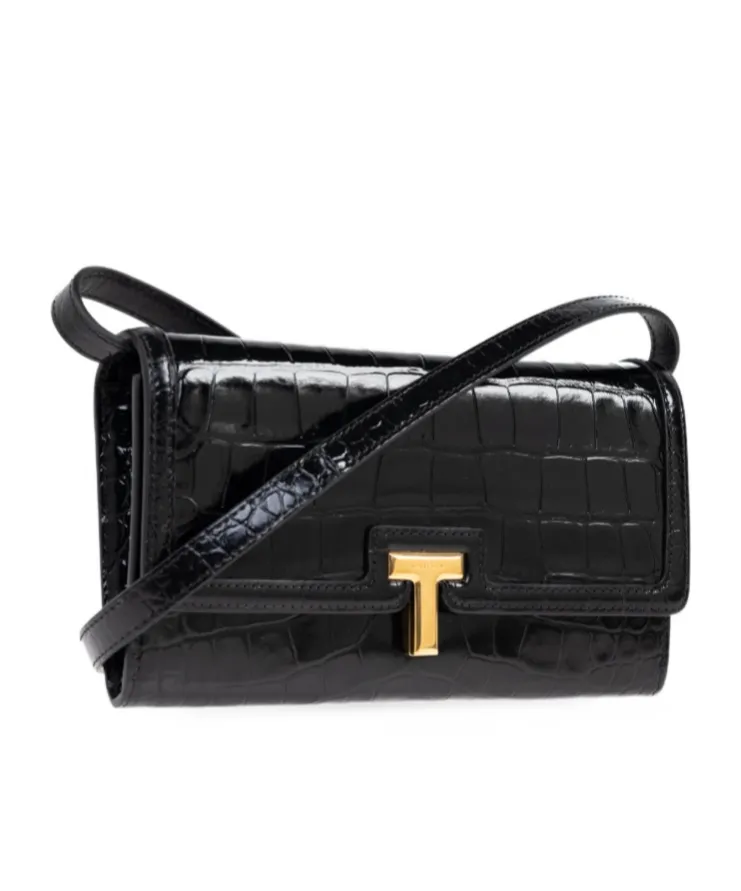 T-Logo Plaque Chain Wallet
