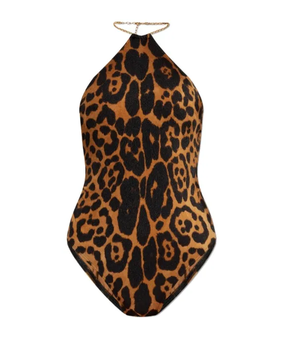 Leopard Printed One-Piece Swimsuit
