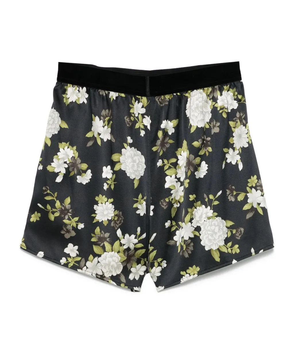 Floral-Print Pajama Shorts