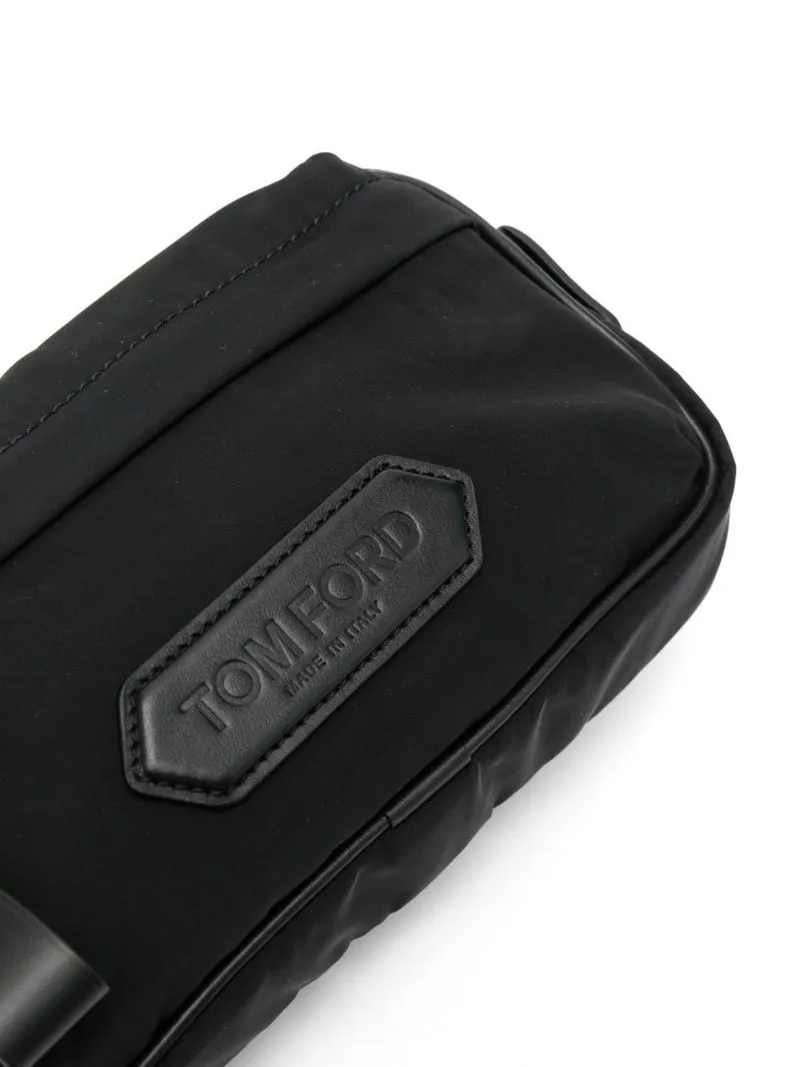 Logo-Patch Leather Belt Bag