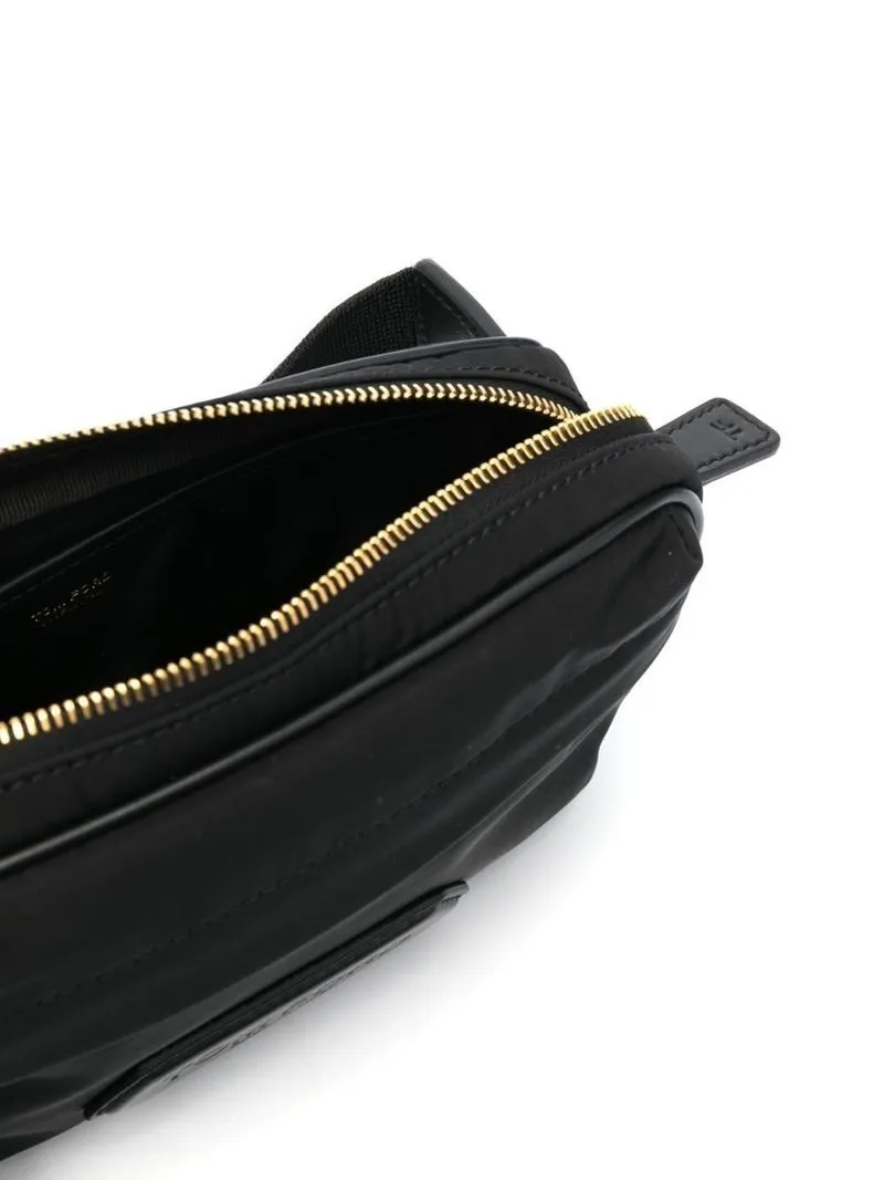 Logo-Patch Leather Belt Bag