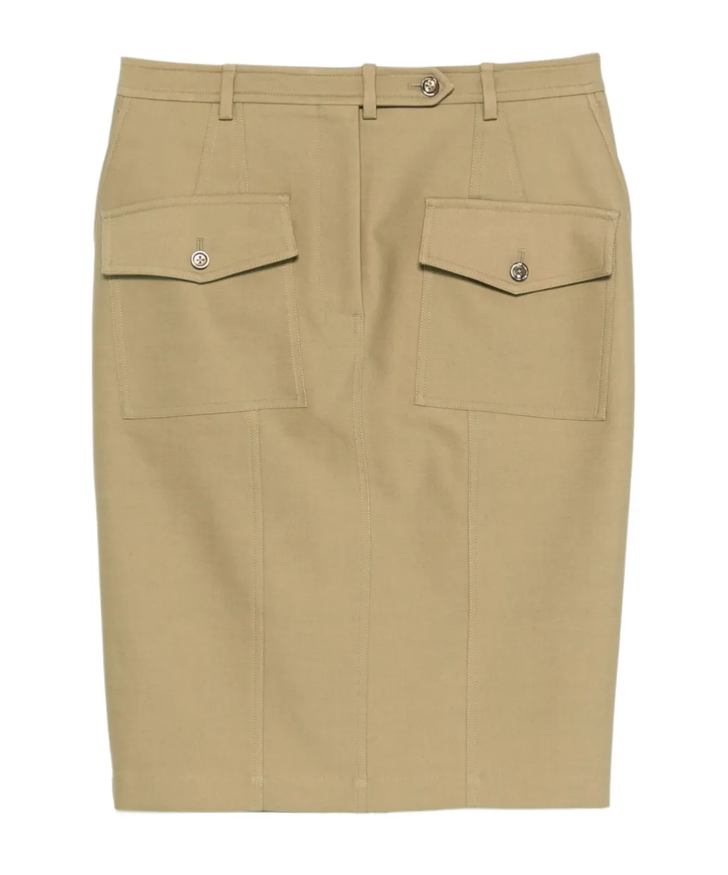 Flap Pocket Pencil Skirt
