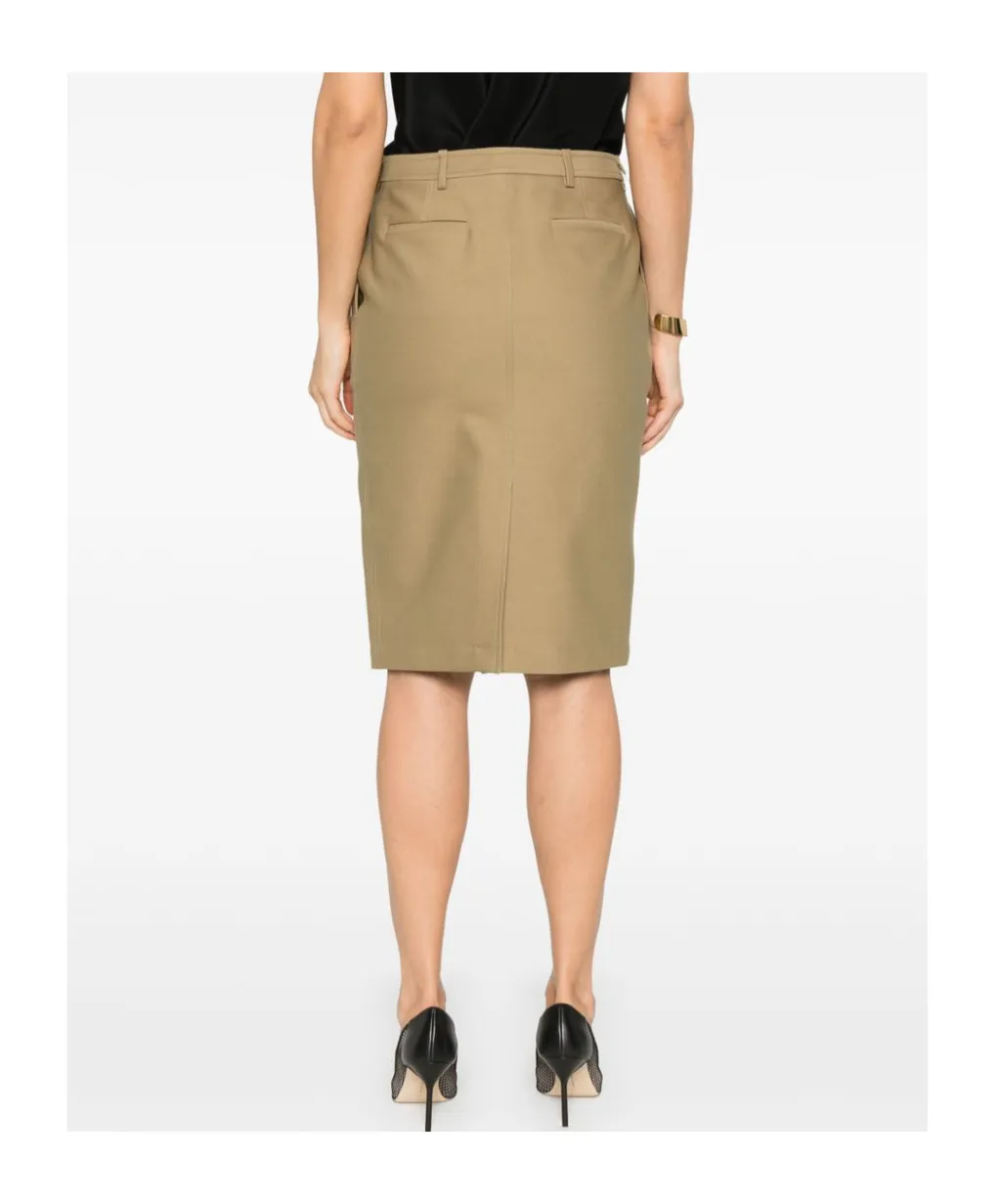 Flap Pocket Pencil Skirt
