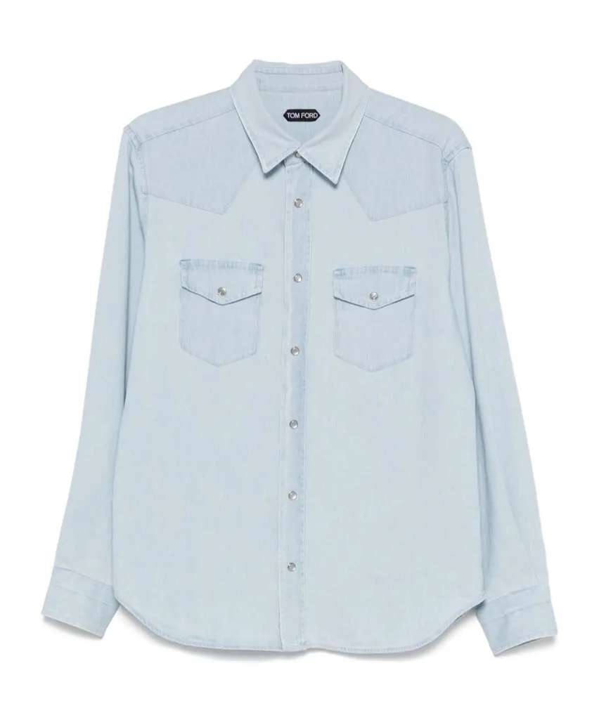 Long-Sleeved Denim Shirt