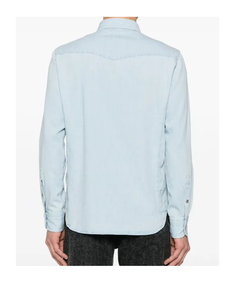 Long-Sleeved Denim Shirt