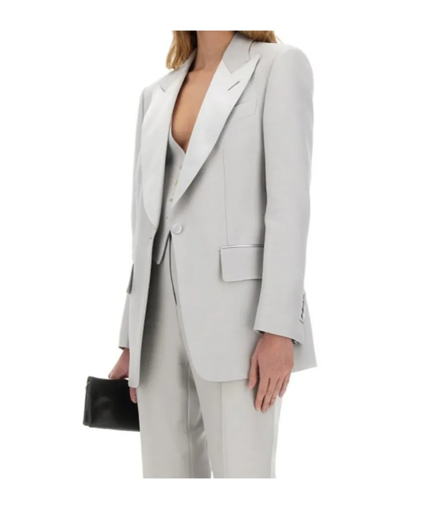 Lustrous Barathea Single-Breasted Tuxedo Jacket