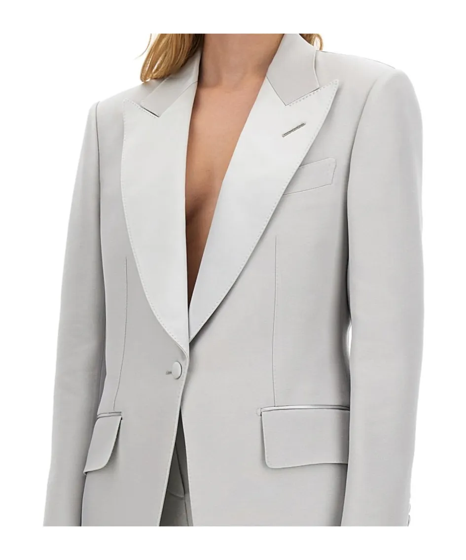 Lustrous Barathea Single-Breasted Tuxedo Jacket