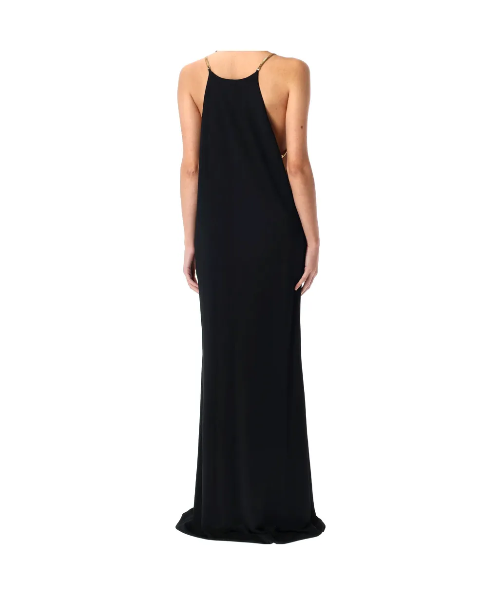 Cut Out Sleeveless Evening Dress