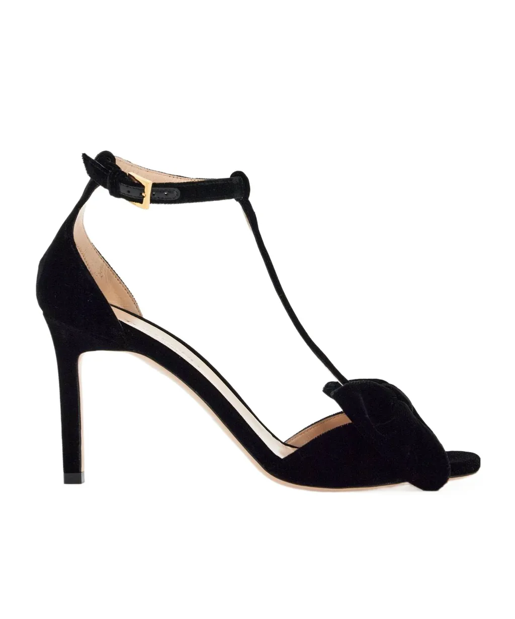Velvet Heeled Sandals